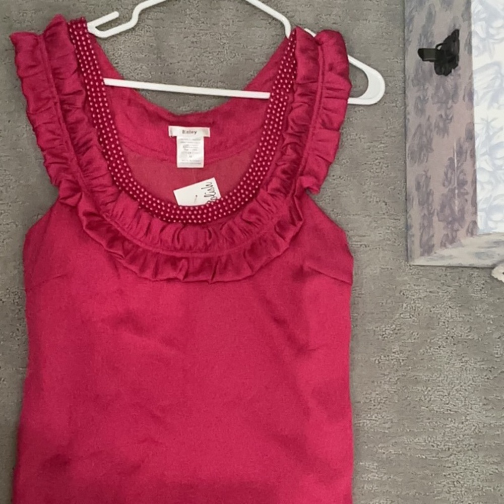 Women's Pink Ruffle Top